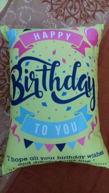 Kado Hadiah Ulang Tahun Bantal Ucapan Tema Dream Come True - 30x40cm