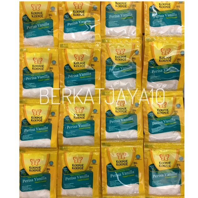 

Perisa Vanilla KUPU Sachet (Isi 5 Pcs) Vanila Koepoe Koepoe Vanilli Vanili Vanely Crystal 2 Gram