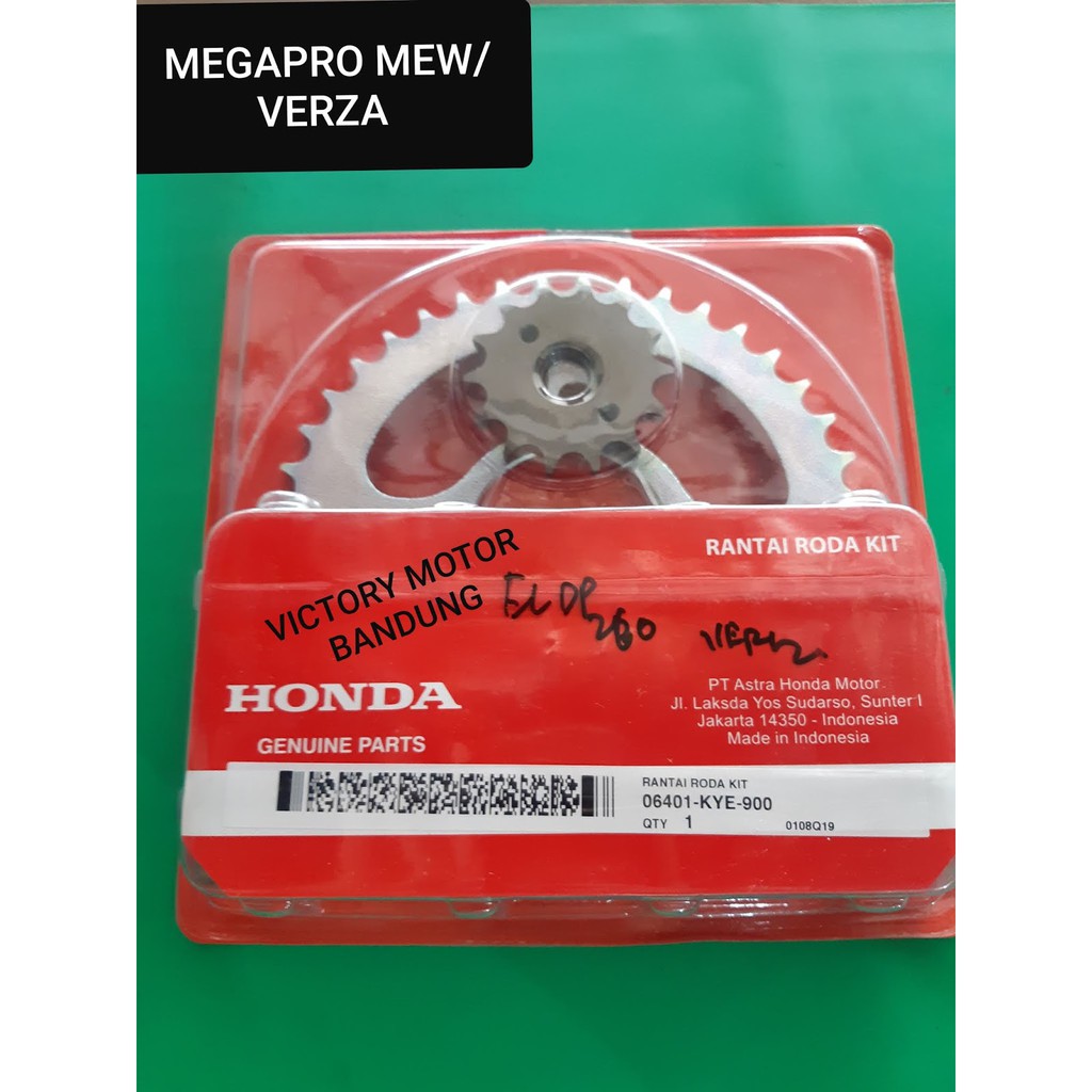 GEAR SET HONDA MEGAPRO NEW VERZA KYE AHM ORI