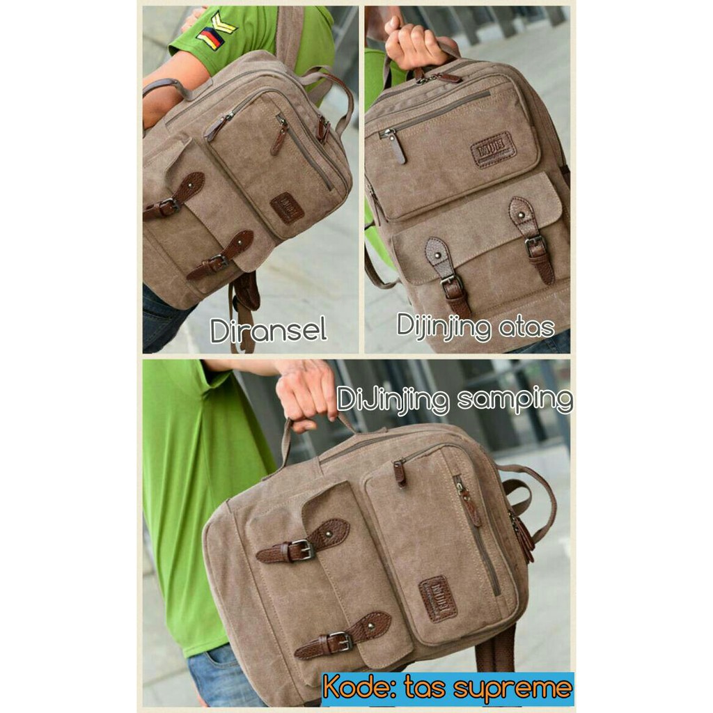tas kanvas ransel & jinjing SUPREME