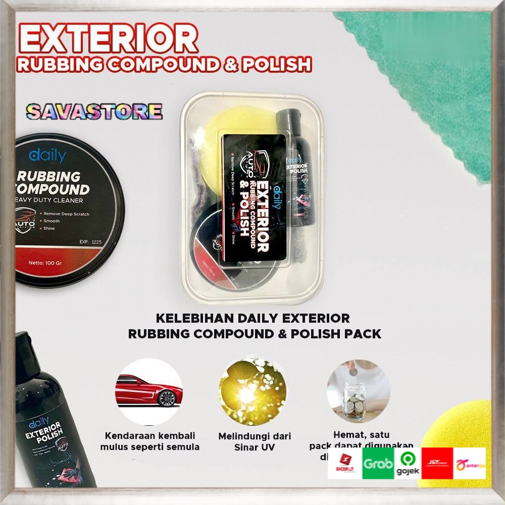 DAILY RUBBING COMPOUND Polish Penghilang Baret Lecet Dan Pengkilap Body Mobil Motor Helm