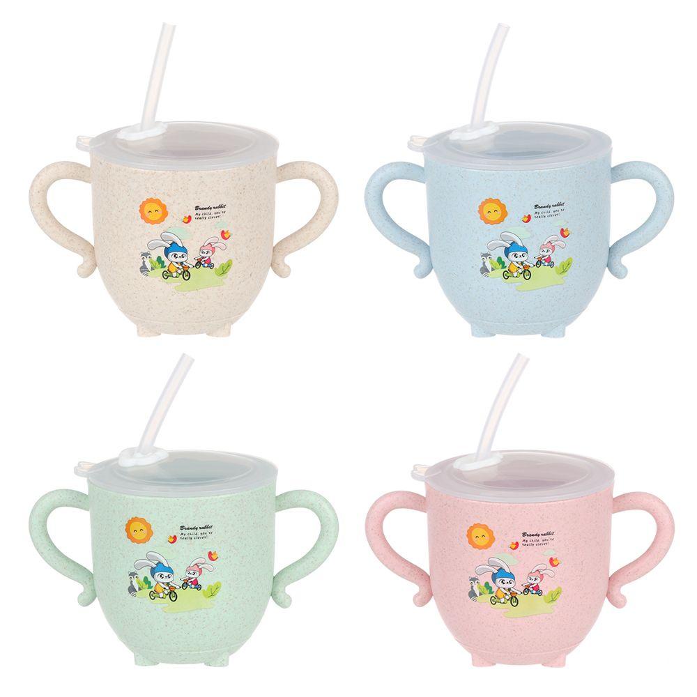 TOP Straw Cup Portable Leak Proof Baby Balita Botol Minum Anak