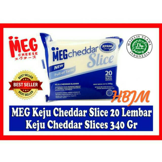 

MEG CHEDDAR 20 SLICE 340 GR KEJU CHEDDAR