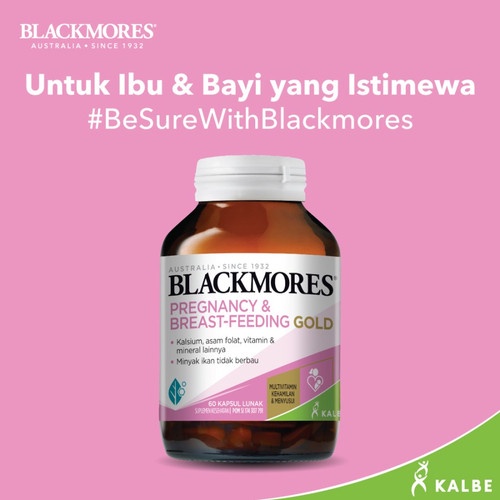 Makassar ! Blackmores Pregnancy &amp; Breastfeeding Gold 60 Caps Exp 10/24