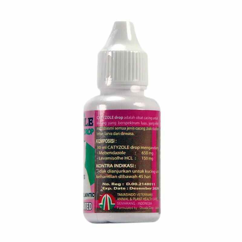 Catyzole Drop 30ml 30 ml Obat Cacing Tetes Cair Kucing Cacingan