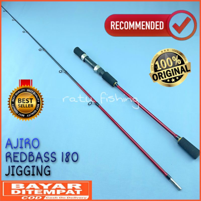 joran jigging ajiro redbass 180 cm grosir