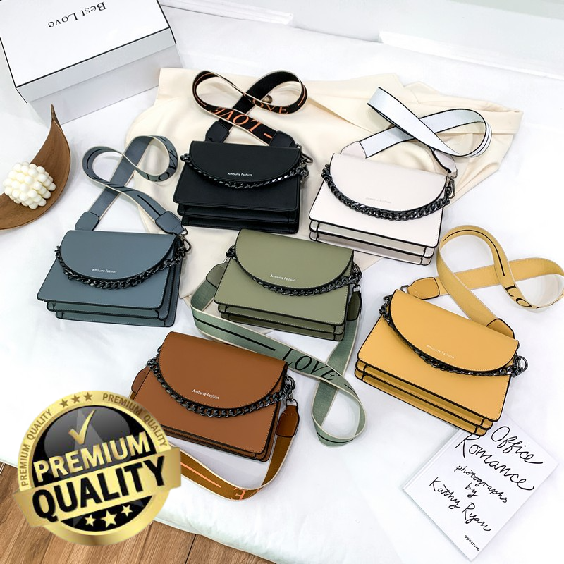 Tas Selempang Rantai Amaoure Import Fashion Wanita Premium Murah TR 7387