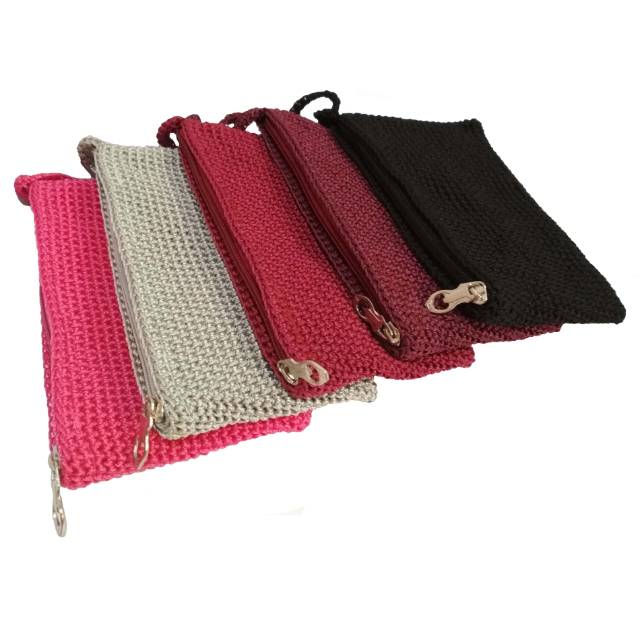 Dompet rajut panjang nylon motif polos Shopee Indonesia Dompet rajut panjang nylon motif polos Shopee Indonesia