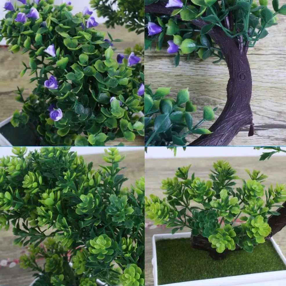 Dekorasi Ornamen Tanaman Hias Bonsai 4 Cabang Hiasan  Meja 