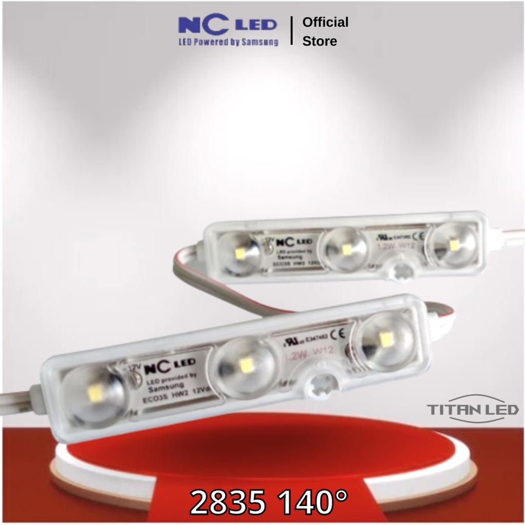 [50 PCS] LAMPU MODULE LED 3 MATA NC LED SAMSUNG 2835 DOVE WHITE 1.2W MADE IN KOREA GARANSI 5 TAHUN