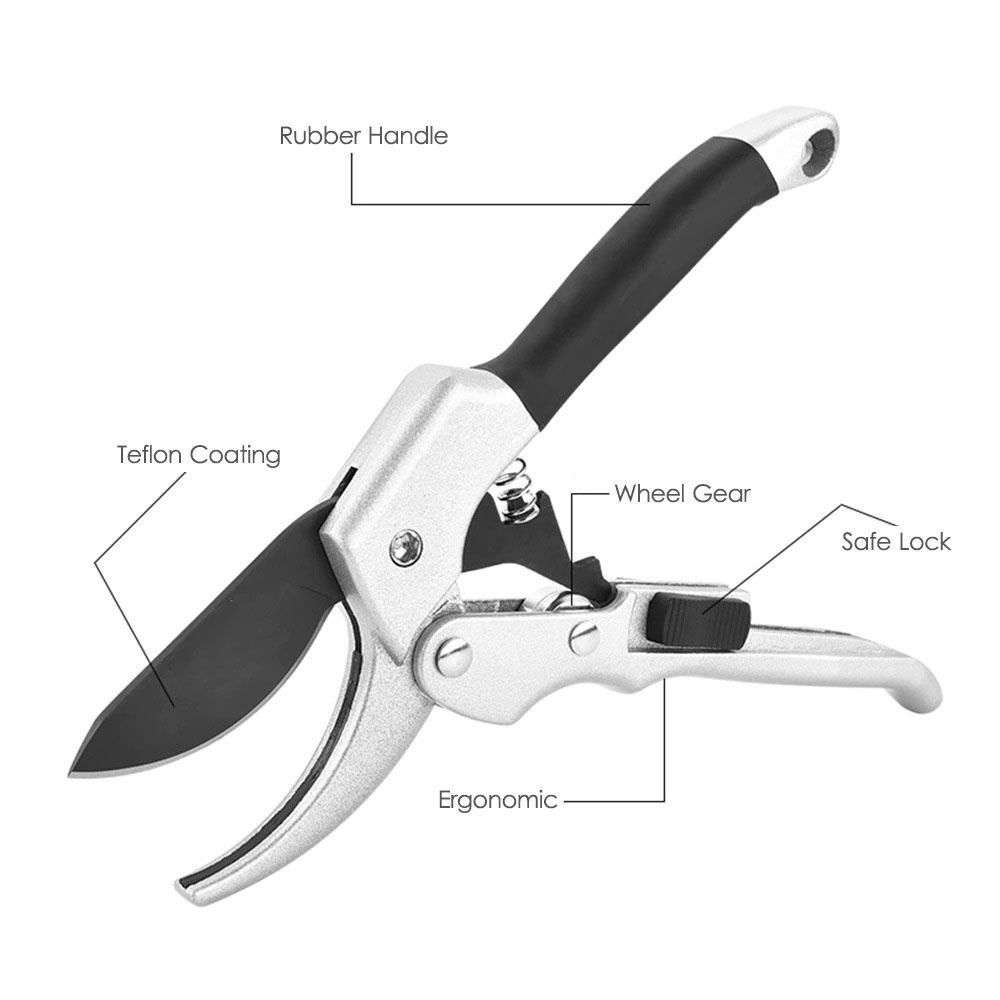 G8i kkmoon gunting taman ranting tumbuhan bunga garden pruning shear scissors - sk-5 - silver Or-i