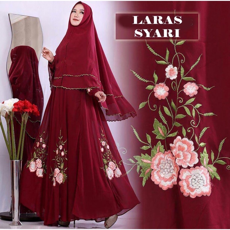 7 wrna IS Laras Syari / Set hijab syari terbaru / Syari wanita premium kekinian