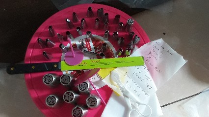 Dekor Set Meja Putar Hias Kue Lengkap Spuit Rusia Original