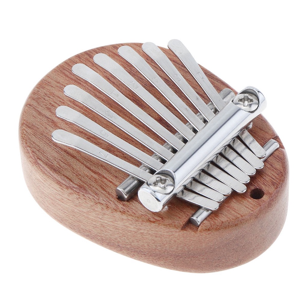 Kalung Mbira Kalimba Mini 8 Kunci Bahan Kayu Mahoni