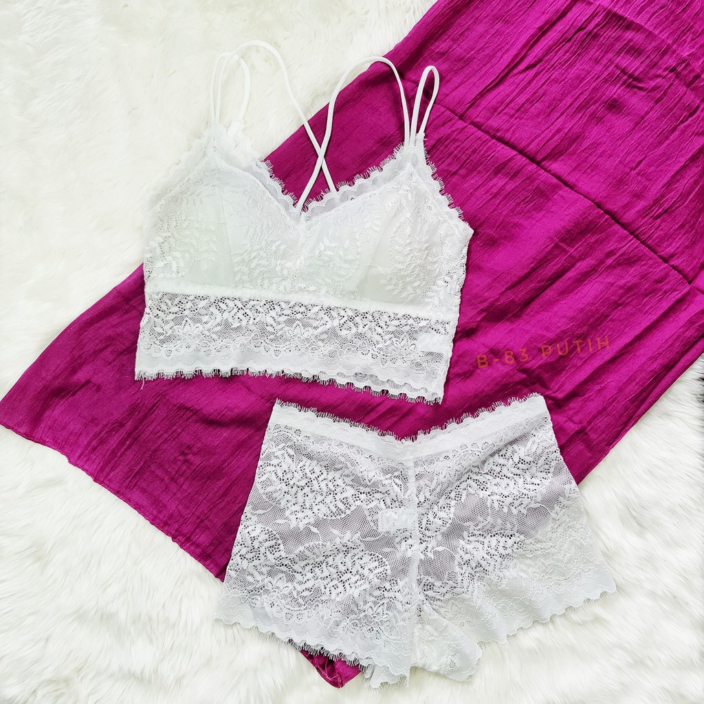 MM - Bra Set Push Up Sexy One Piece Set 6453 CD Brukat Wanita Celana Dalam Murah Tanpa Kawat-6