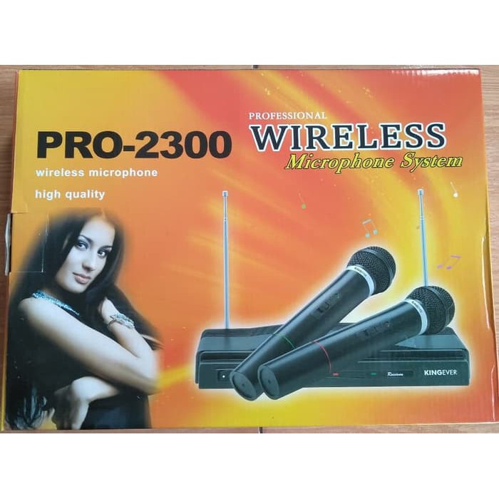 Microphone mic Wireless PRO 2300 VHF 2 hand mic Kingever Er~376