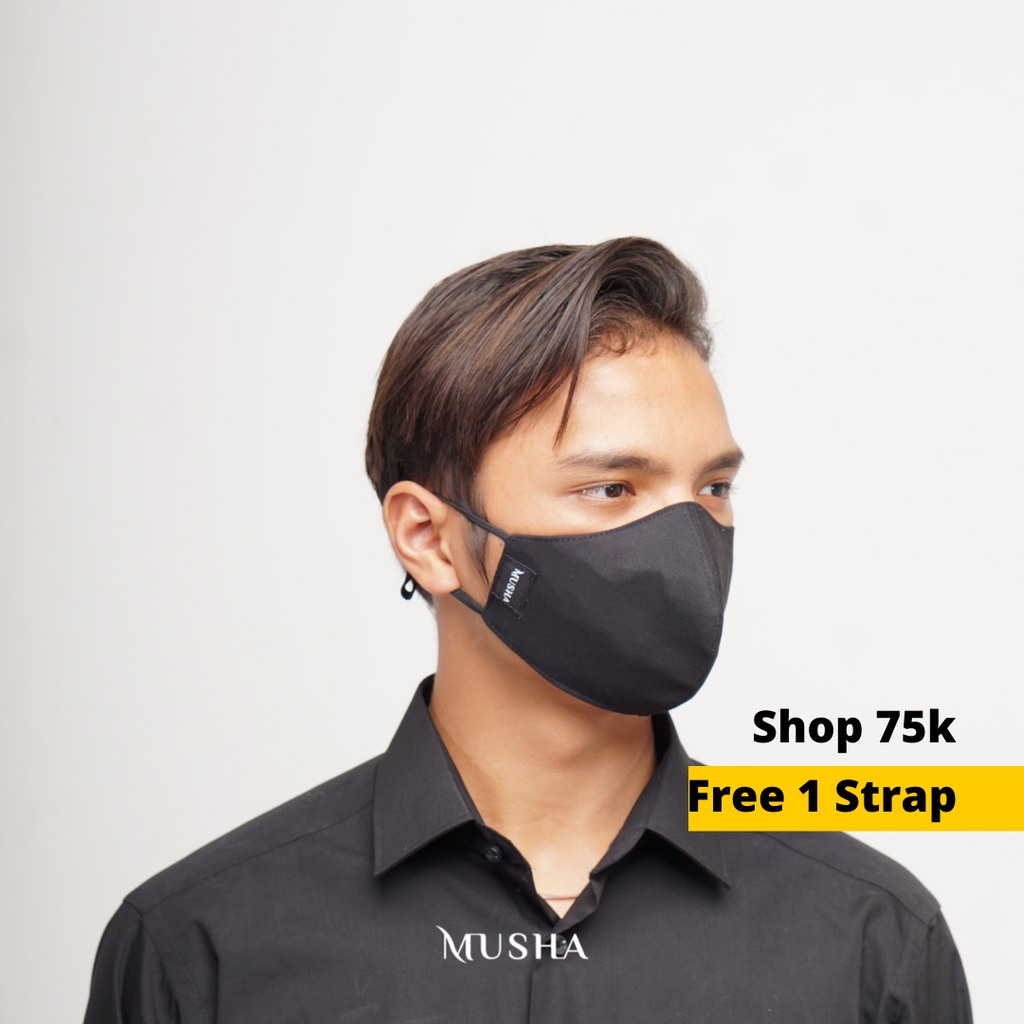 MUSHA Duckbill Mask | Masker Kain 3 Ply Earloop