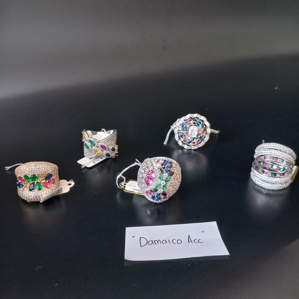 Cincin Titanium Silver Berlian