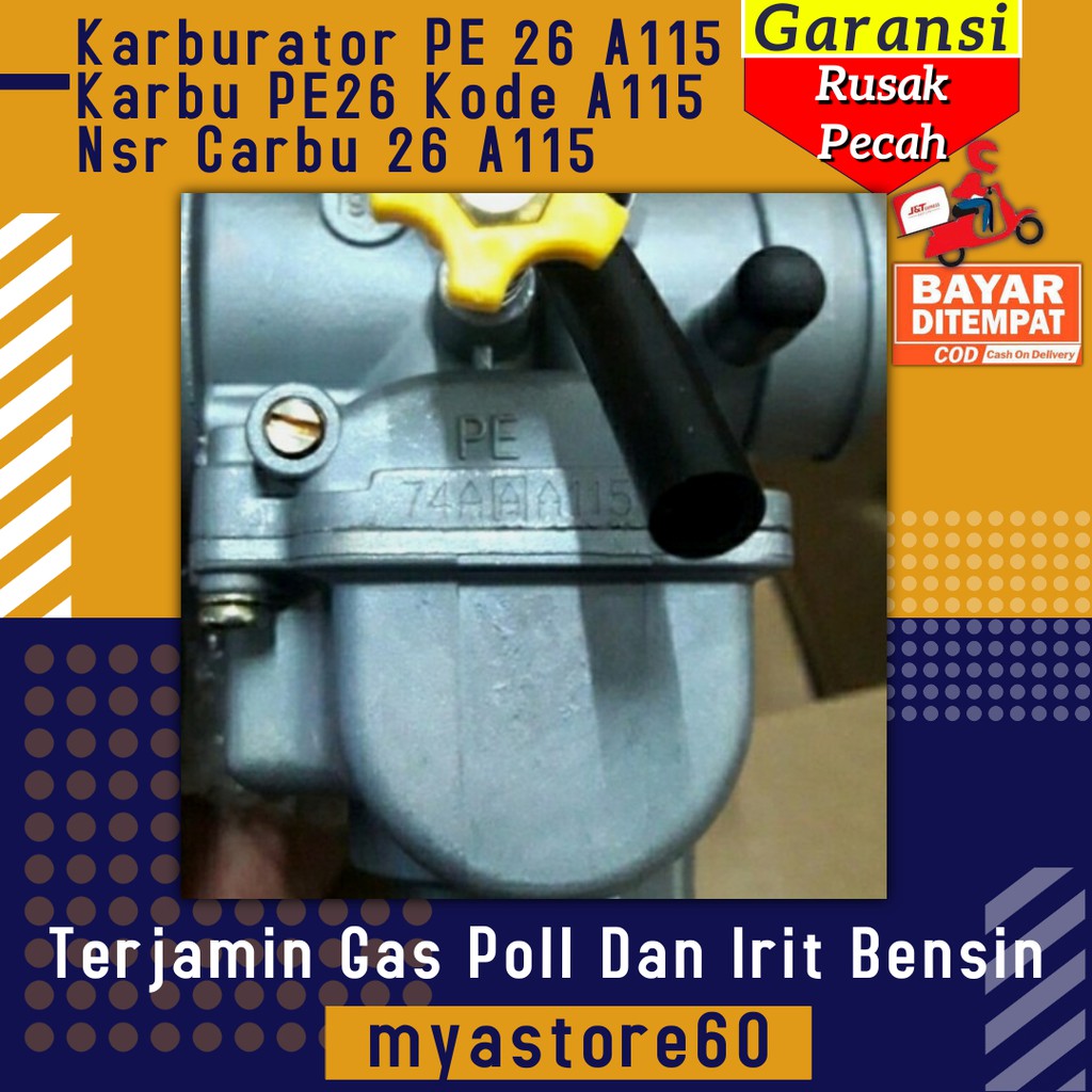 Karburator PE 26 A115 Karbu Carburator PE26 Kode A115 Nsr Carbu 26 A115