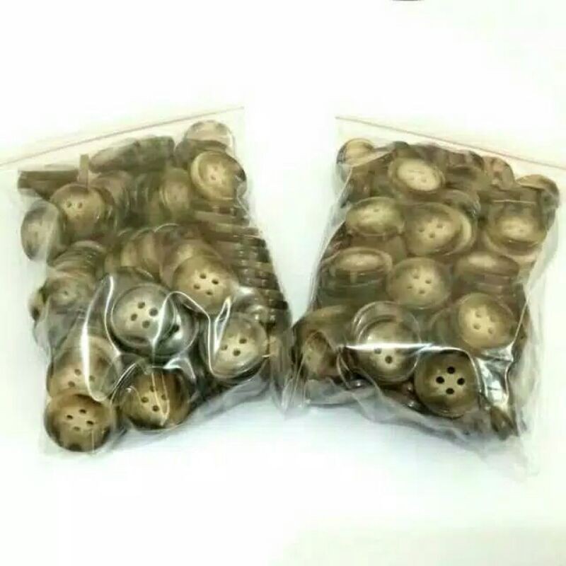 COD 200 PCS Diameter 25mm Kancing Hias Lubang 4 - Kancing Loreng - Kancing Motif Macan