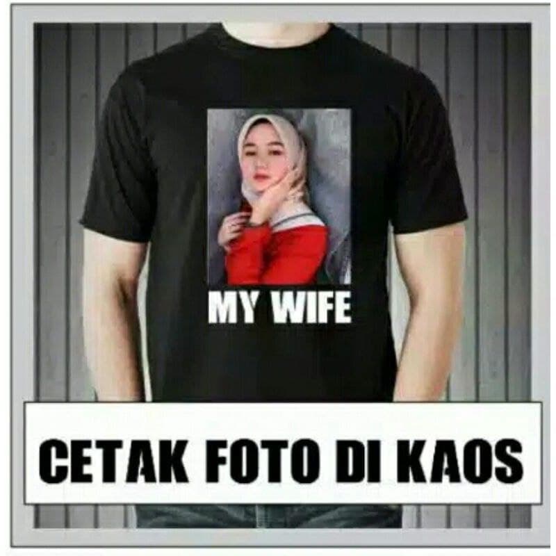 Kaos Dewasa FOTO Dan NAMA Lengan Pendek