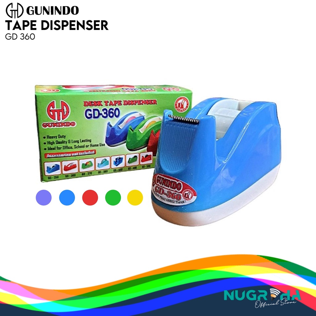 

TAPE DISPENSER / PEMOTONG / TEMPAT LAKBAN GUNINDO 360