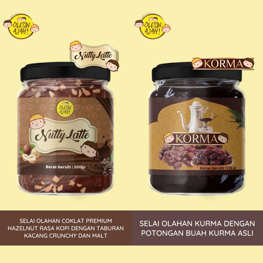 

Promo OlesinAjah Selai Nutty Latte 200Gr + Korma200Gr