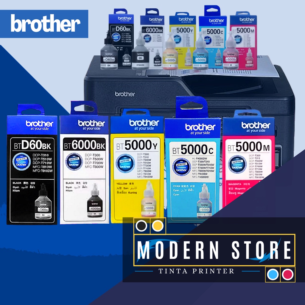 Tinta printer brother bt5000 bt6000 d60bk DCP T710W DCP T300 DCP-T310 T800W T810DW T910DW