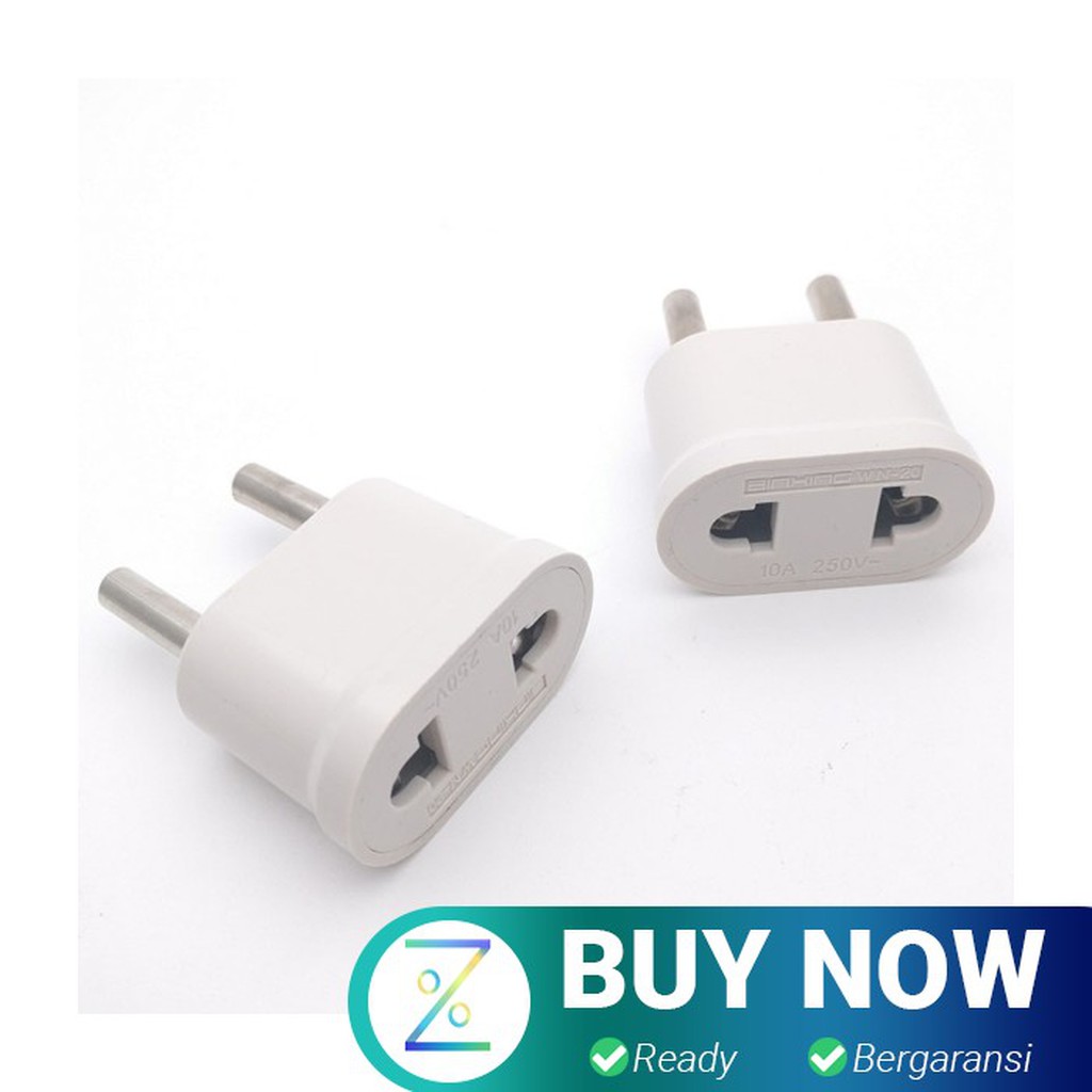 Adapter dan Konverter Travel US to EU 1 PCS - WN-20 - White