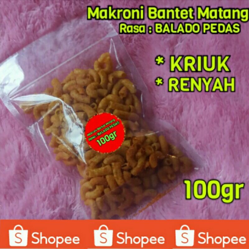 

Makroni bantet kriuk renyah rasa balado pedas 100gr