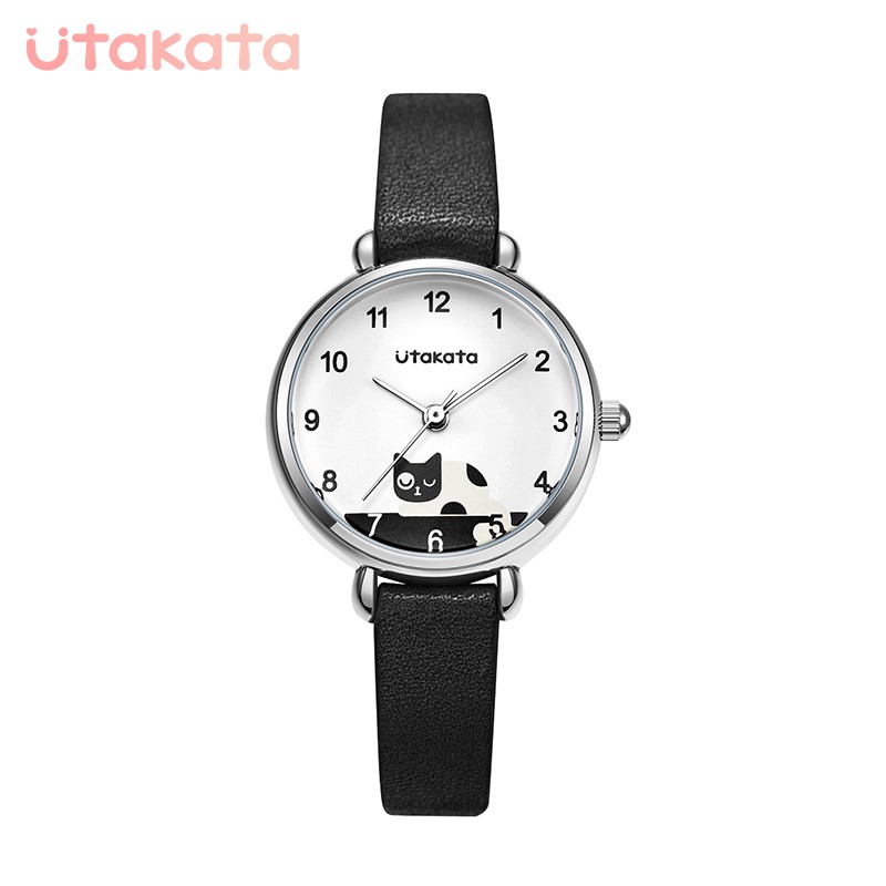 UTAKATA A0006 Jam Tangan Wanita Analog Tali Kulit WATCHKITE WKOS