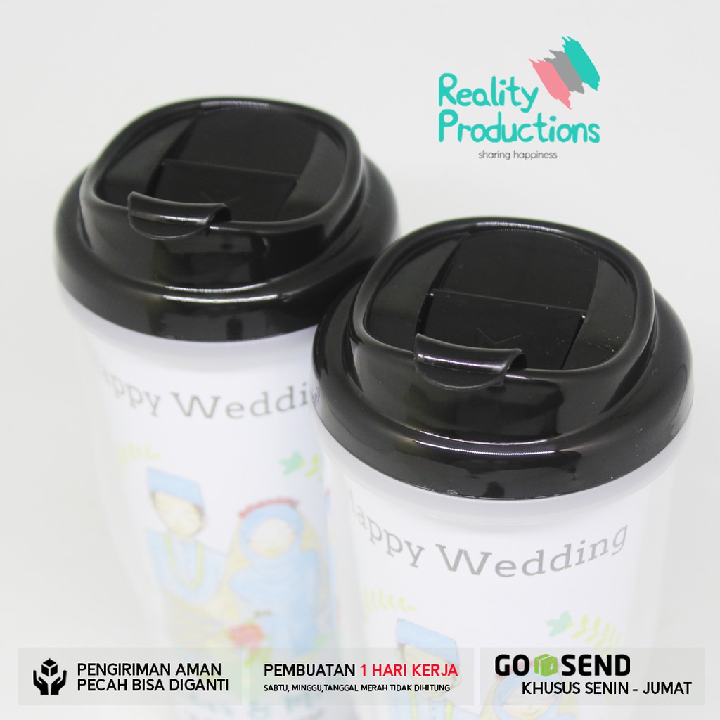 Exmoor Tumbler Couple Pengantin Melayu Hijab Untuk Kado Pernikahan