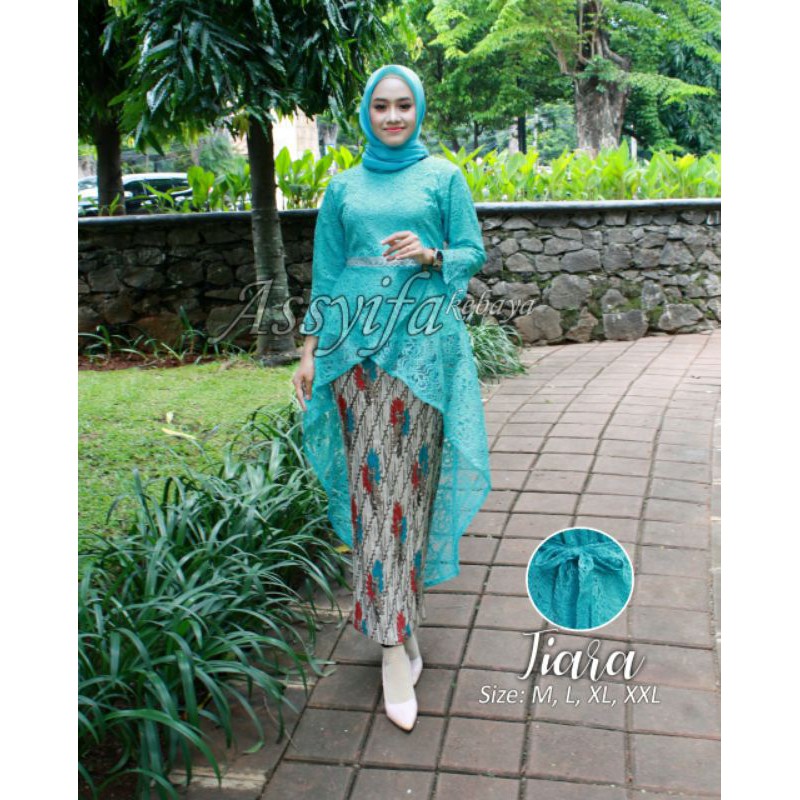 RR Set Kebaya Aurora Terlaris//Kebaya Modern//Kebaya Pesta Rok Plisket by Galeria Kebaya