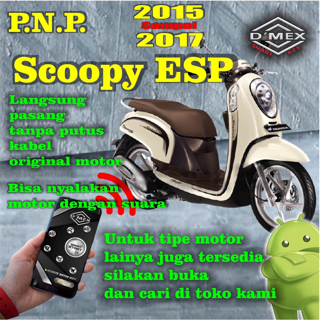 REMOT MOTOR WIFI DMEX Scoopy ESP 2015-2017