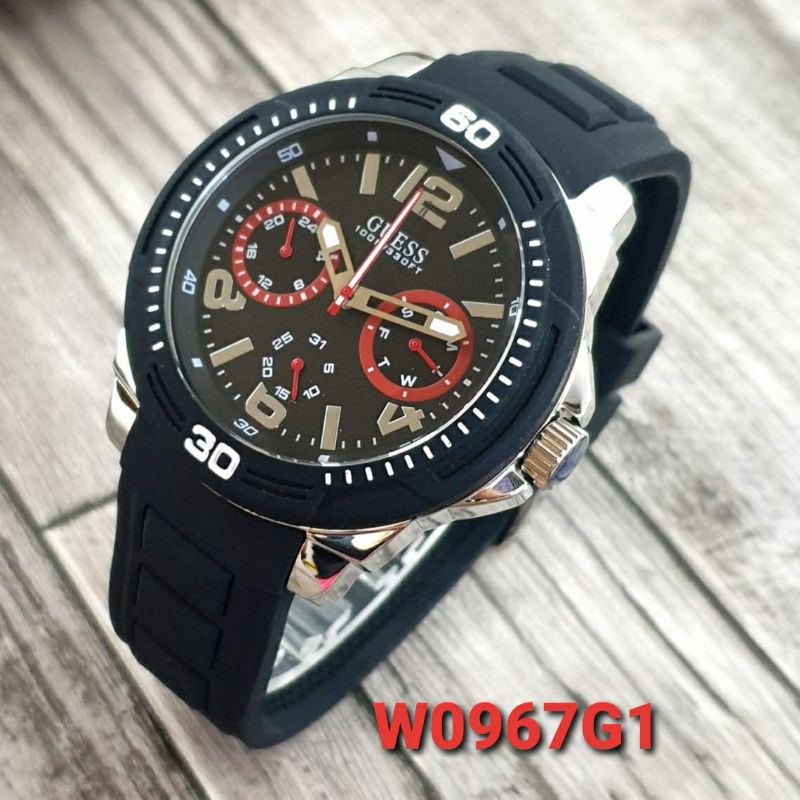 Jam Tangan Pria GUESS W0967G1 Chronograph Grade Super Premium