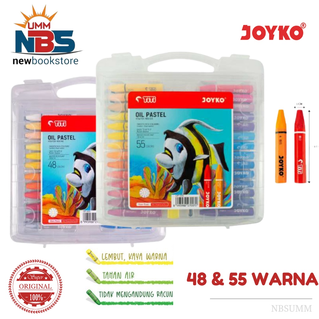 

Oil Pastel / Crayon Joyko Isi 48 & 55 Warna
