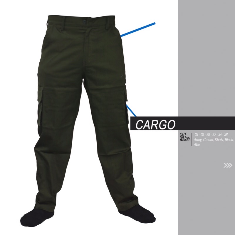 CELANA PDL PANJANG CELANA PRIA CARGO PANTS / CELANA CARGO  COWOK OUTDOOR TAHAN LUNTUR