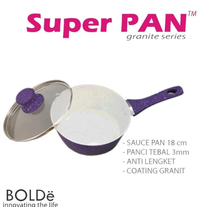 *****] Bolde Super Pan Sauce Pan 18 Ungu (Panci)