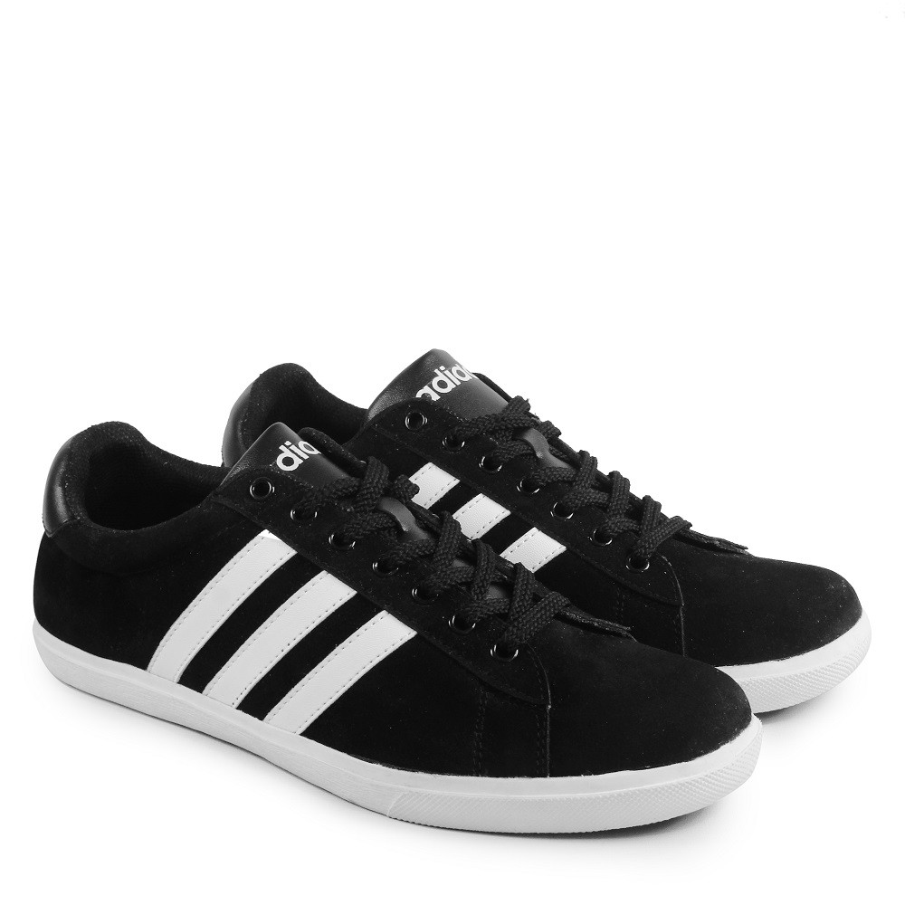 Sepatu Pria Adidas Neo Derby Hitam Kualitas Premium / Sepatu Sneakers Kets Kasual Murah Bertali