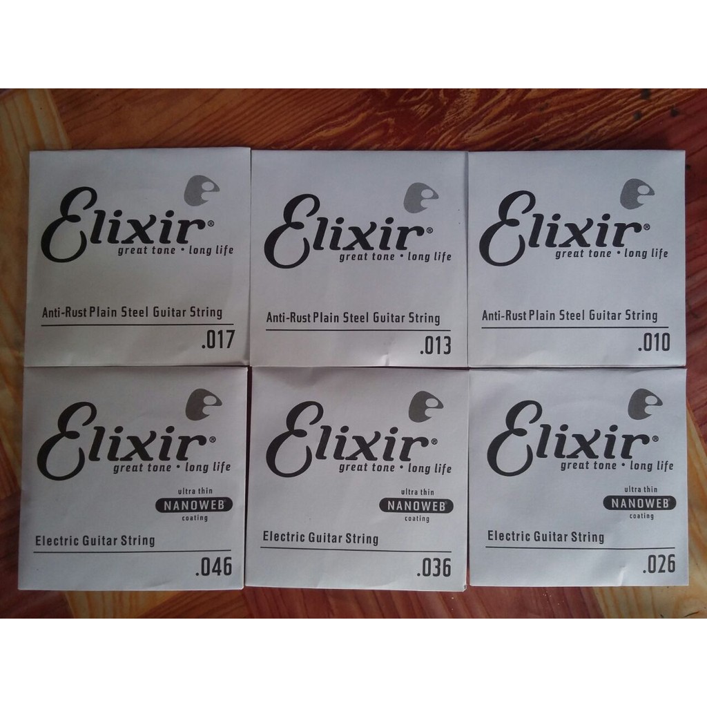 Senar Merk ELIXIR Elektrik Nanoweb 1 Set Bonus Pick Jakarta Murah