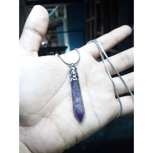 Kalung titanium LIONTIN KECUBUNG KALIMANTAN ASLI