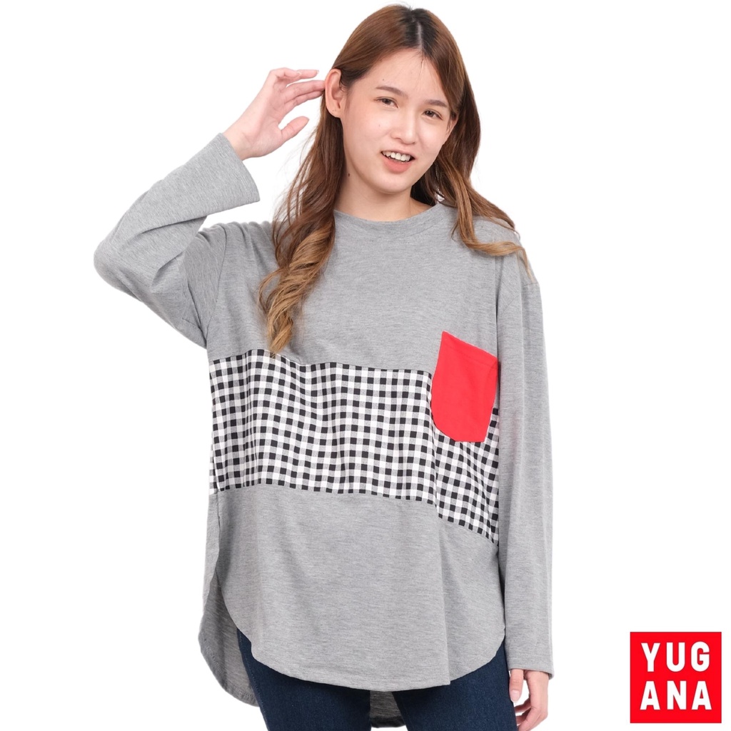 BL - TARTAN Blouse Oversize Wanita Lengan Panjang