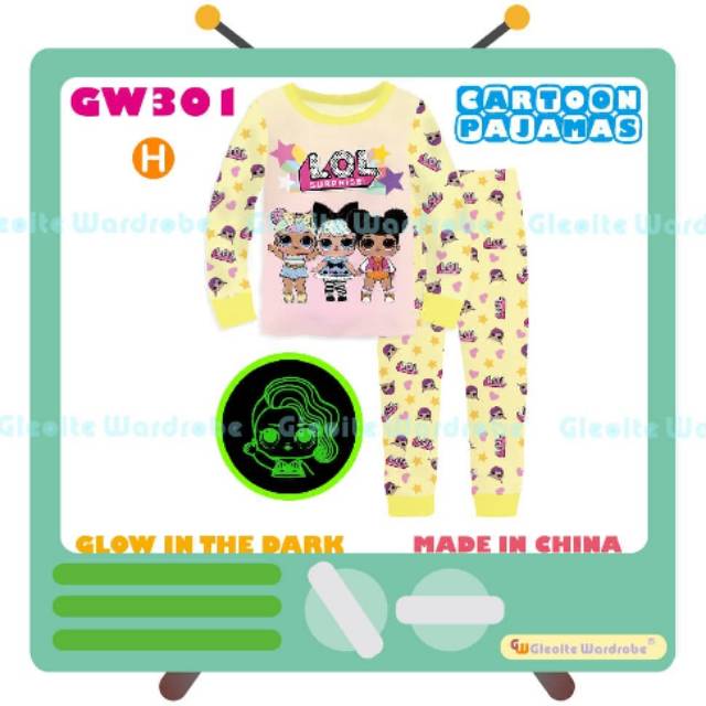 PIYAMA GLOW IN THE DARK GW 301 LOL