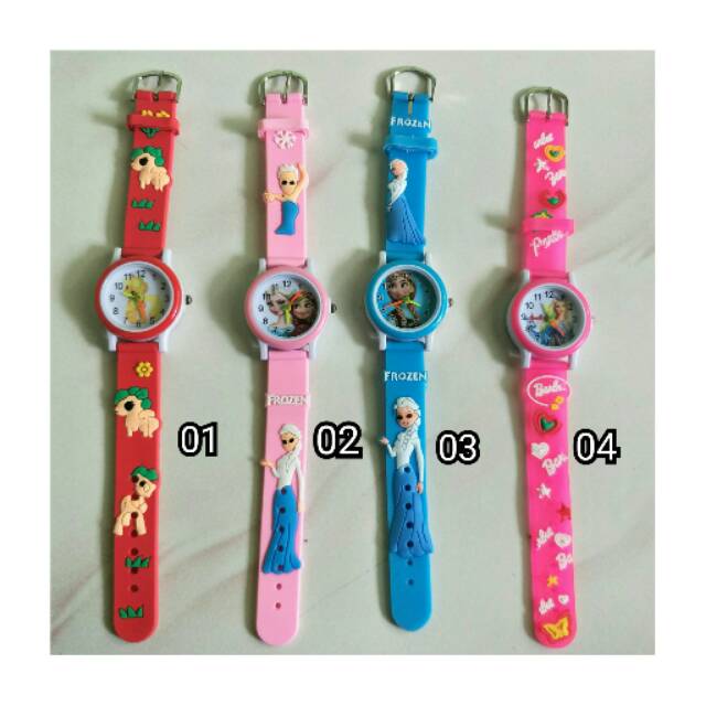 Jam tangan anak karakter - motif cewek