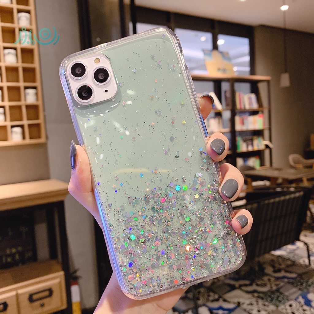 Bling Glitter Phone Case For OPPO A3S A5S A7 A12 A12E A5/A9 2020 A91 A92 A52 F9 F11 F7 F1S Sparkle Glitter back cover transparent silicone case