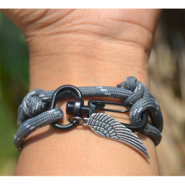 Gelang Kewkew Sayap Silver