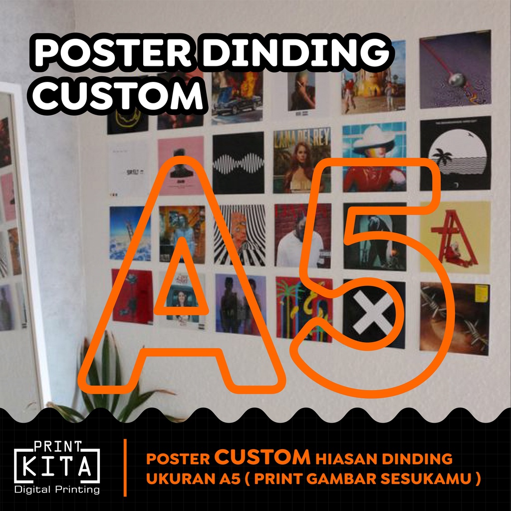 Termurah.. Poster Custom A5 Hiasan Dinding, Cetak Poster Sesukamu, Poster Aesthetic, Poster Custom M