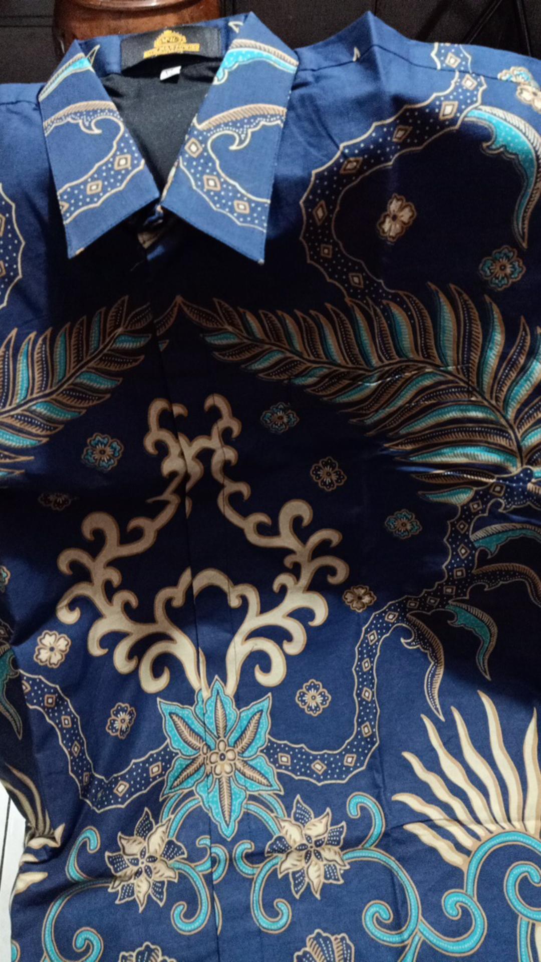 Peksi Asmoro Kemeja Batik Pria Lengan Pendek Full Furing Katun Halus Sragenan