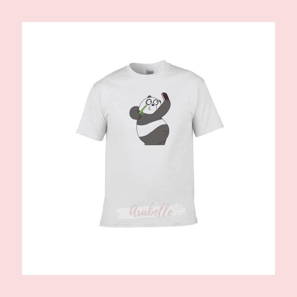 BAJU KAOS SELFIE PANDA WITH CAMERA