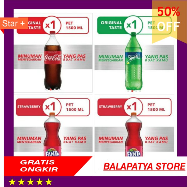 

40 OFF KHUSUS HARI INI !!! fanta coca cola sprite 1.5 liter